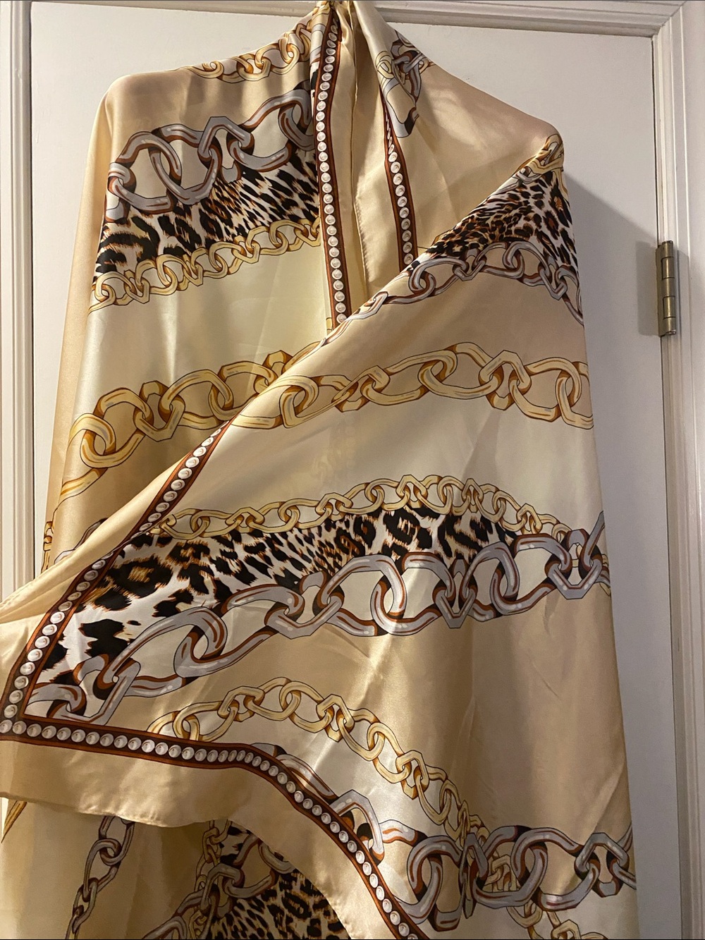 Jessica McClintock Huge Silky Versace Inspired Print Wrap Scarf NWT